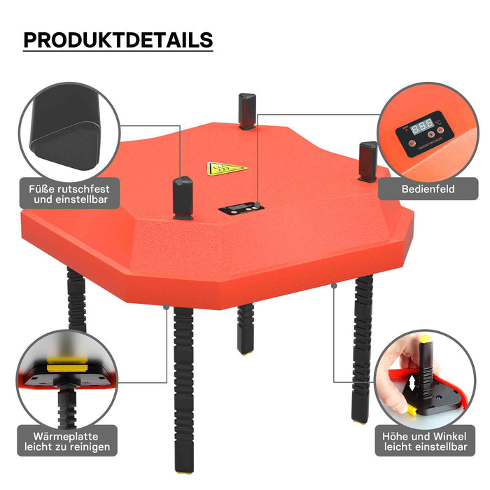 Fudajo Chioccia artificiale 25x25cm 30W Piastra termica per 15-20 pulcini, temperatura regolabile