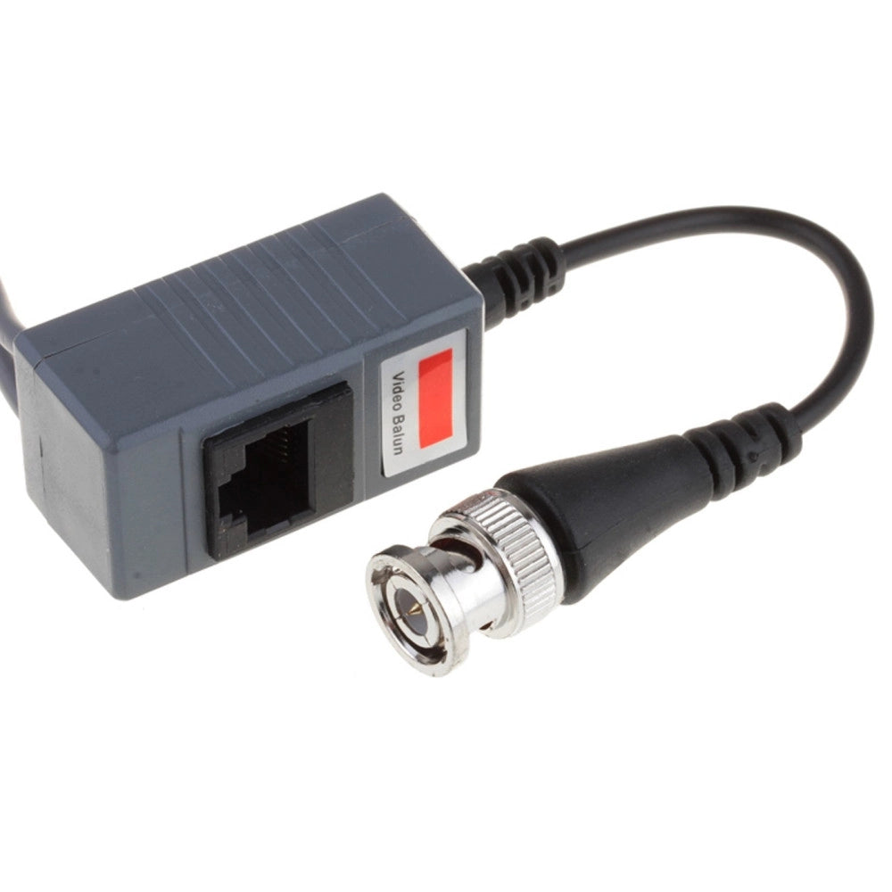 Trade Shop - Coppia Trasmettitori Video Audio Balun Alimentazione Porta Lan Rj45 Cavo Cat 5 -