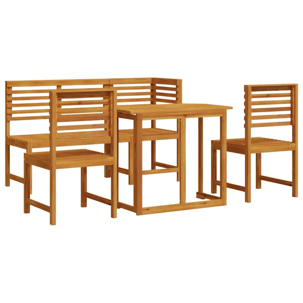 Set Bistro da Giardino 5 pcs Marrone Legno di Acacia Massello 3328696