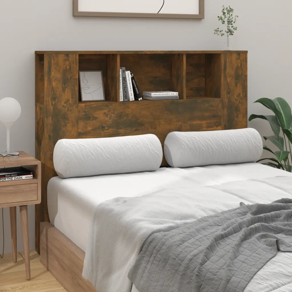 Testiera | Testata con Scomparti Rovere Fumo 120x18,5x102,5 cm