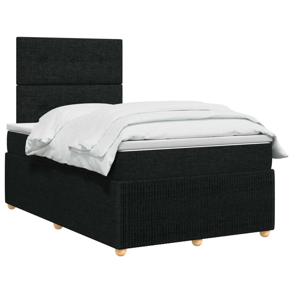 Letto box spring con materasso Nero 120 x 190 cm Tessuto 3454349