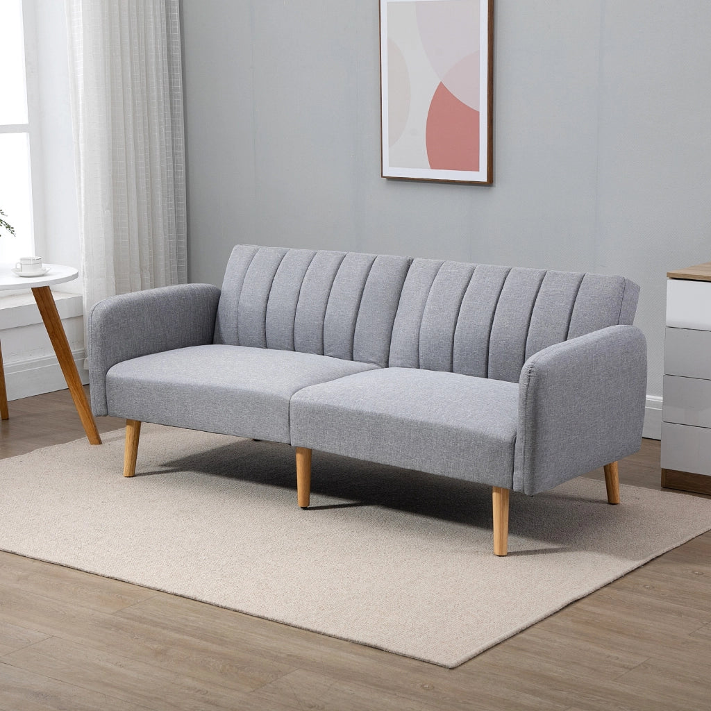 Divano Letto Moderno 2 Posti ¨C zephmum ¨C Grigio Tessuto 173x75x73 cm