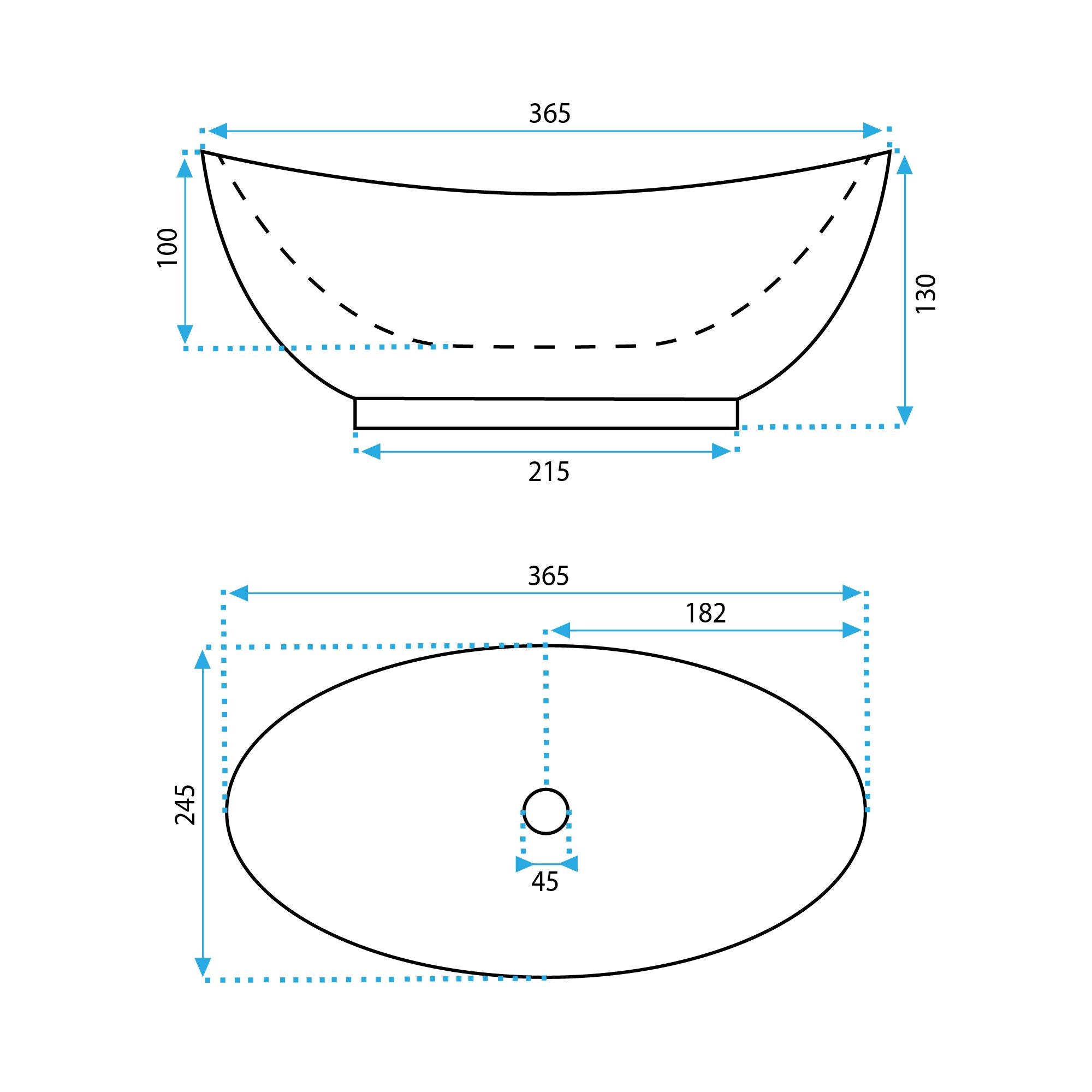 Lavabo Da Appoggio Rea Kate 36