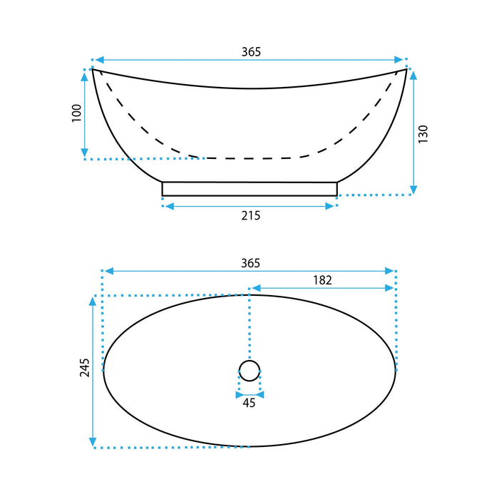 Lavabo Da Appoggio Rea Kate 36