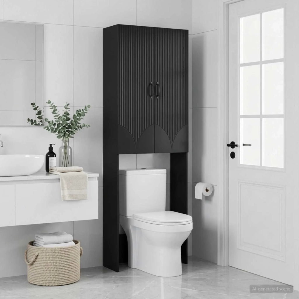 Mobile Bagno HOORN Nero 66 x 25,5 x 190 cm Legno ingegnerizzato 897356