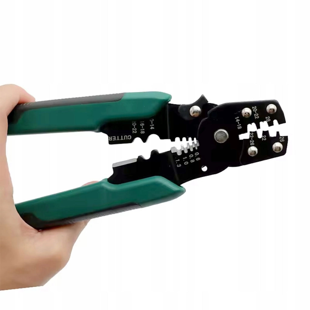 Zaciskatrice Professionale ElectroSet Pro 608 – Set con 250 Terminali in Rame GT + 328 Tubetti Termorestringenti | 0.5–6