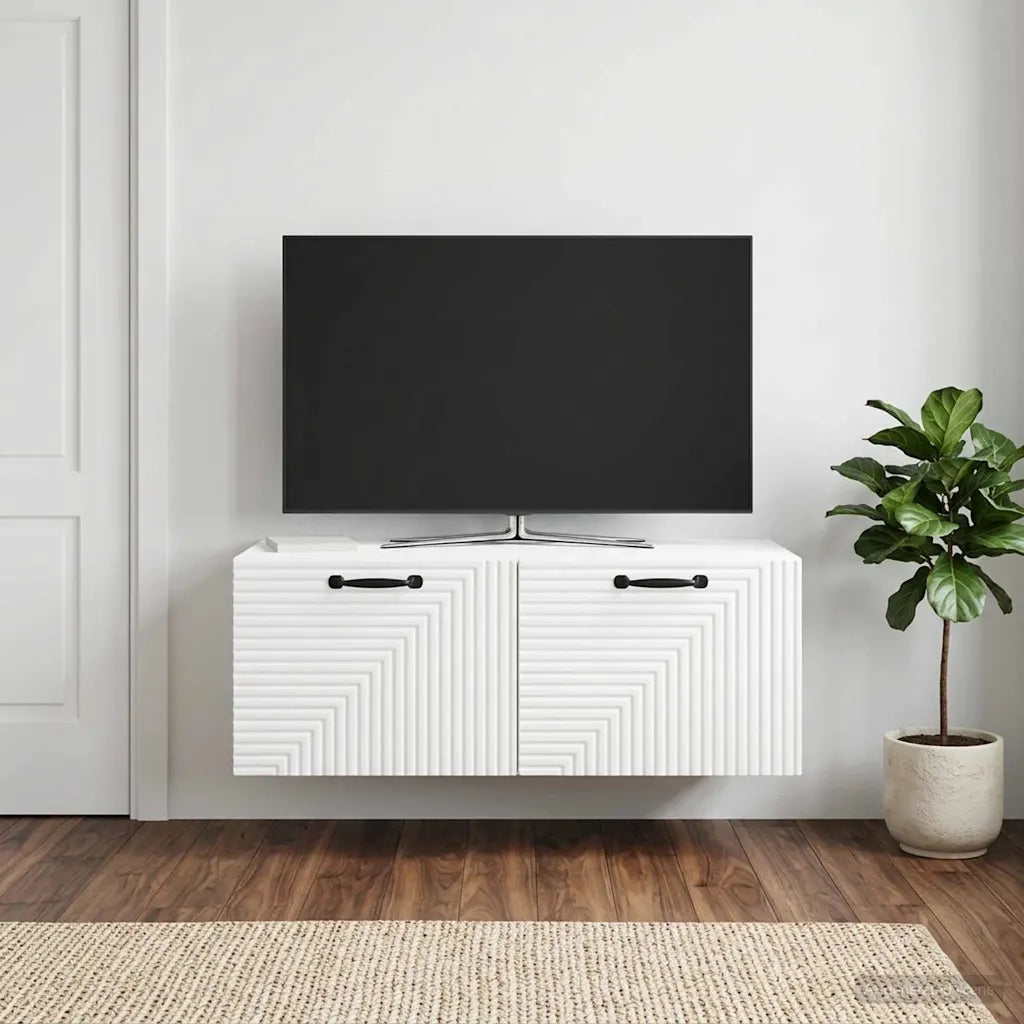 Mobile Porta TV da Muro Bianco 78,5 x 41 x 30 cm 898685