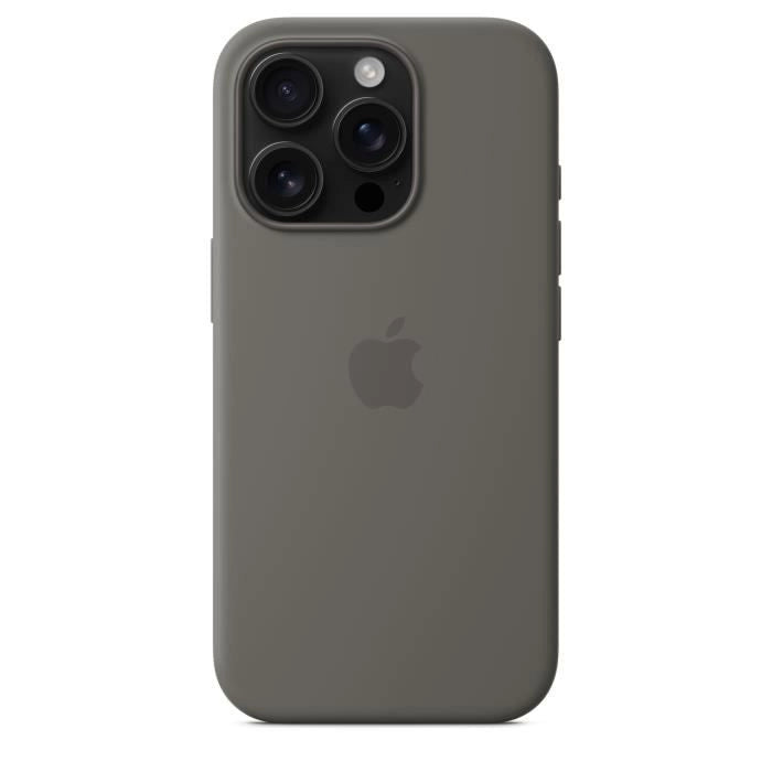 APPLE iPhone 16 Pro - Custodia in silicone con MagSafe - Grigio pietra
