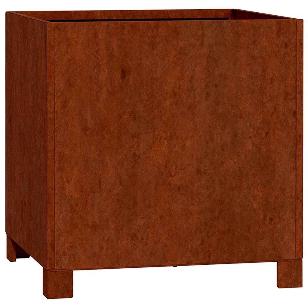 Fioriera con Gambe Ruggine 40x40x40 cm Acciaio Corten 823680