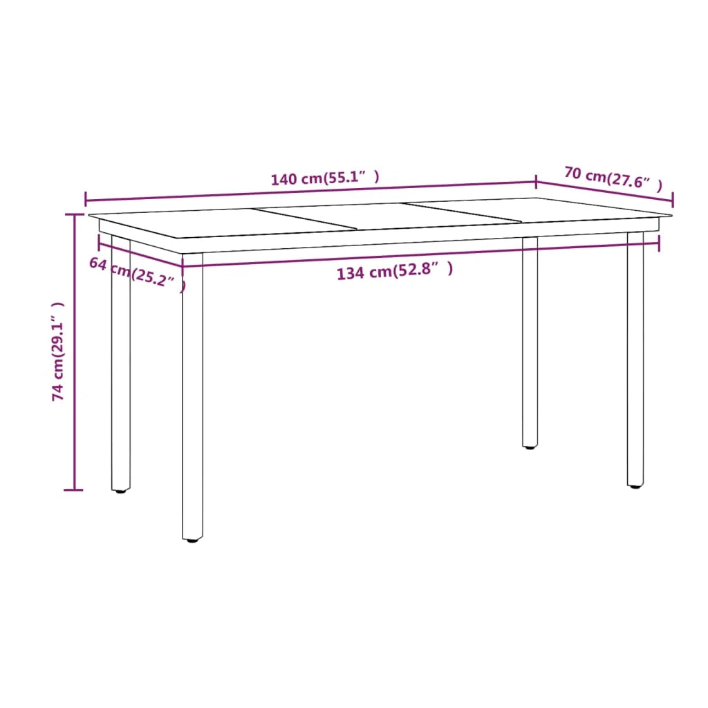 Set di mobili da pranzo da giardino da 5 pezzi con cuscini beige/nero 02_0014615