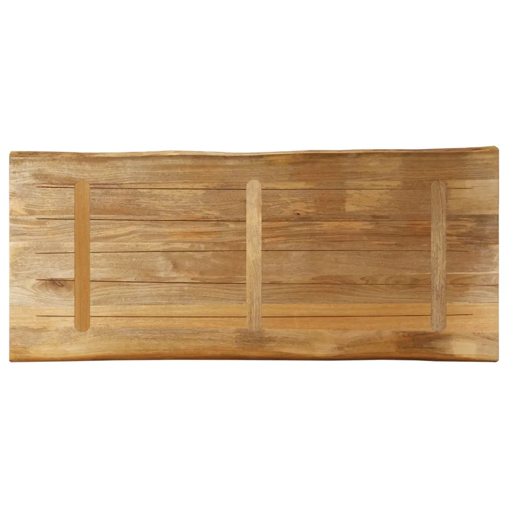 vidaXL Piano Tavolo Bordi Vivi 140x60x3,8 cm Legno di Mango Grezzo