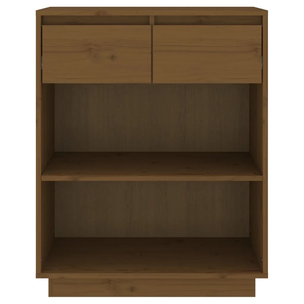 Mobile Consolle Ambrato 60x34x75 cm in Legno Massello di Pino 813837