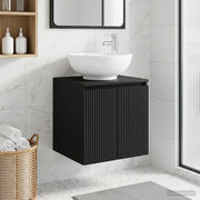Mobile Lavabo da Parete Nero 49,5 x 44,5 x 65 cm 890443