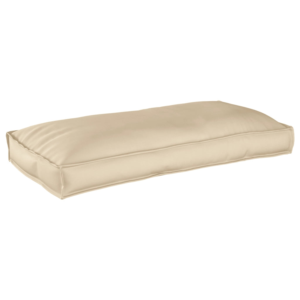 Cuscino per pallet per seduta/schienale beige 120x60x12 cm in tessuto Oxford