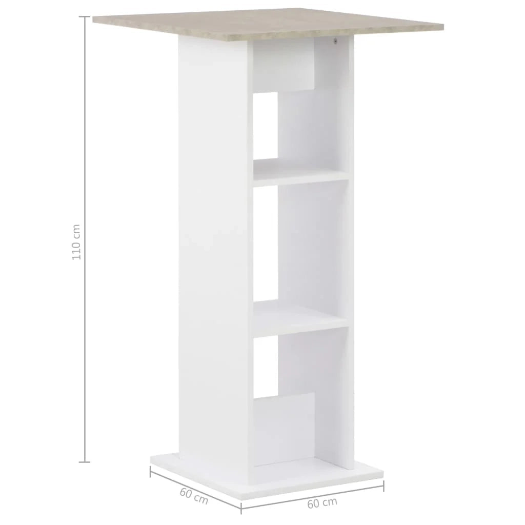 Tavolo alto stile bar/bistrot bianco 110 cm 0902060