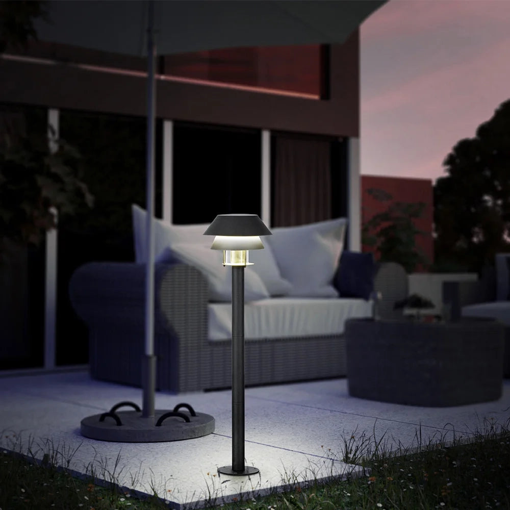Paletto Esterno Moderno Chiappera Acciaio Bianco 1 Luce E27