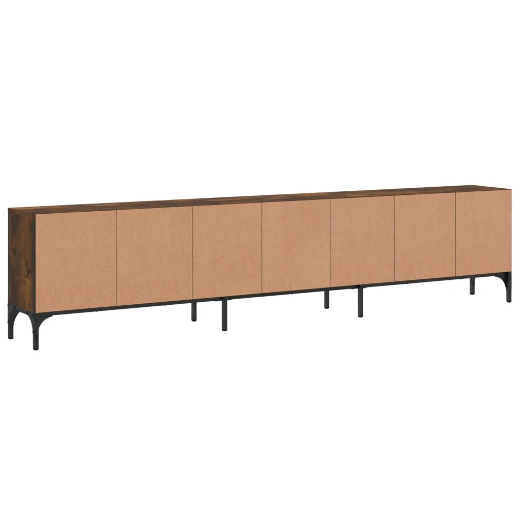 Mobile TV Cassetto Rovere Fumo 200x25x44 cm Legno Multistrato 838990