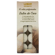 Trade Shop - Set 10pz Da 10 Mini Candela Tealight Profumate Fragranza Dolce Tropicale Al Cocco 042202 -