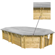 Copertura Invernale In Pvc 580 Gr/m² Per Piscine Bwt My Pool Odyssea, Tropic E Weva Ottagonali Allungate - 5,15 X 3,65 M