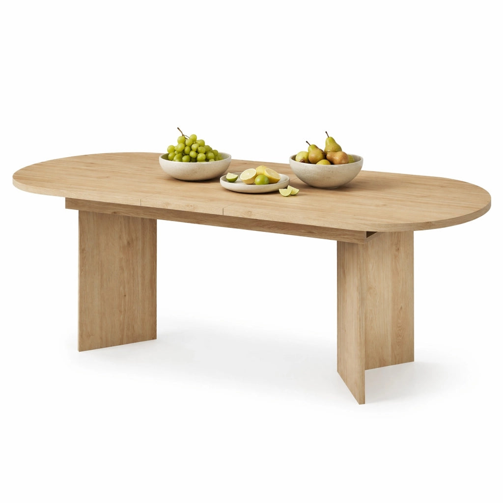 TAVOLO DA PRANZO ALLUNGABILE 18 mm MDF EFFETTO ROVERE