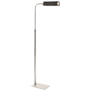 Lampada da terra con base in acciaio argentato, regolazione dell'altezza, stile moderno, interruttore on/off, stile glamour