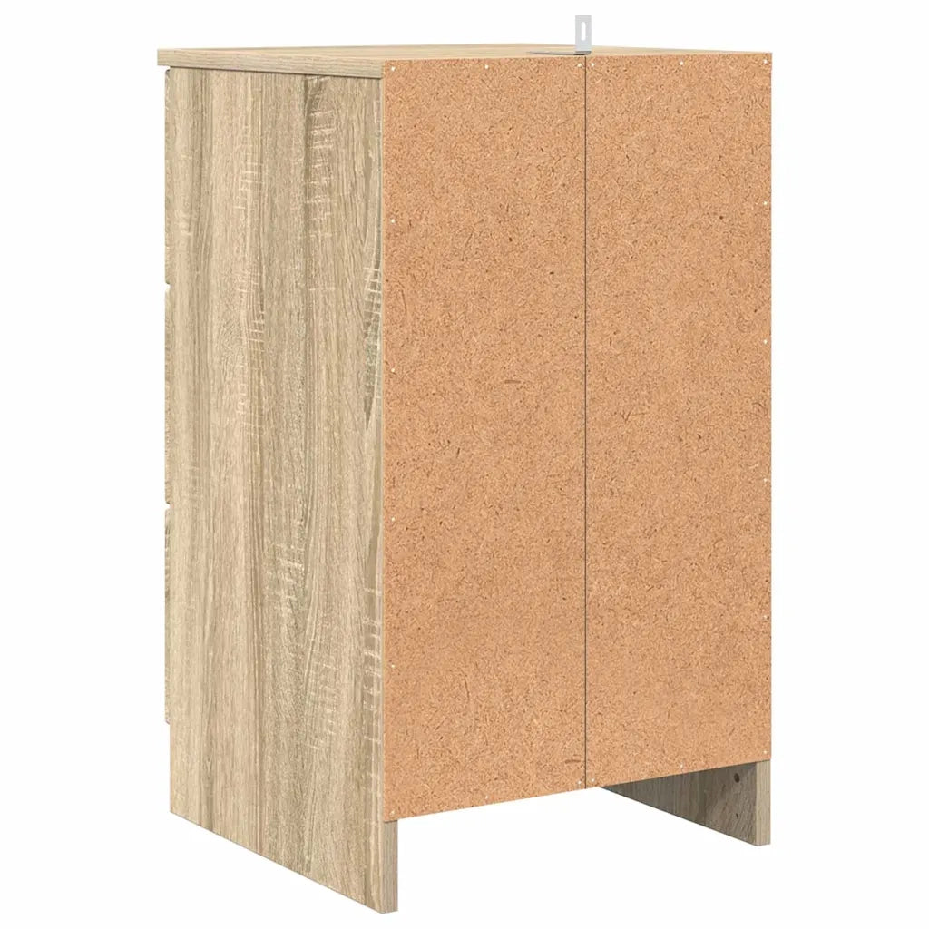 Comodino | Armadio da Notte | Mobiletto da notte con cassetto rovere sonoma 38 x 38 x 66 cm
