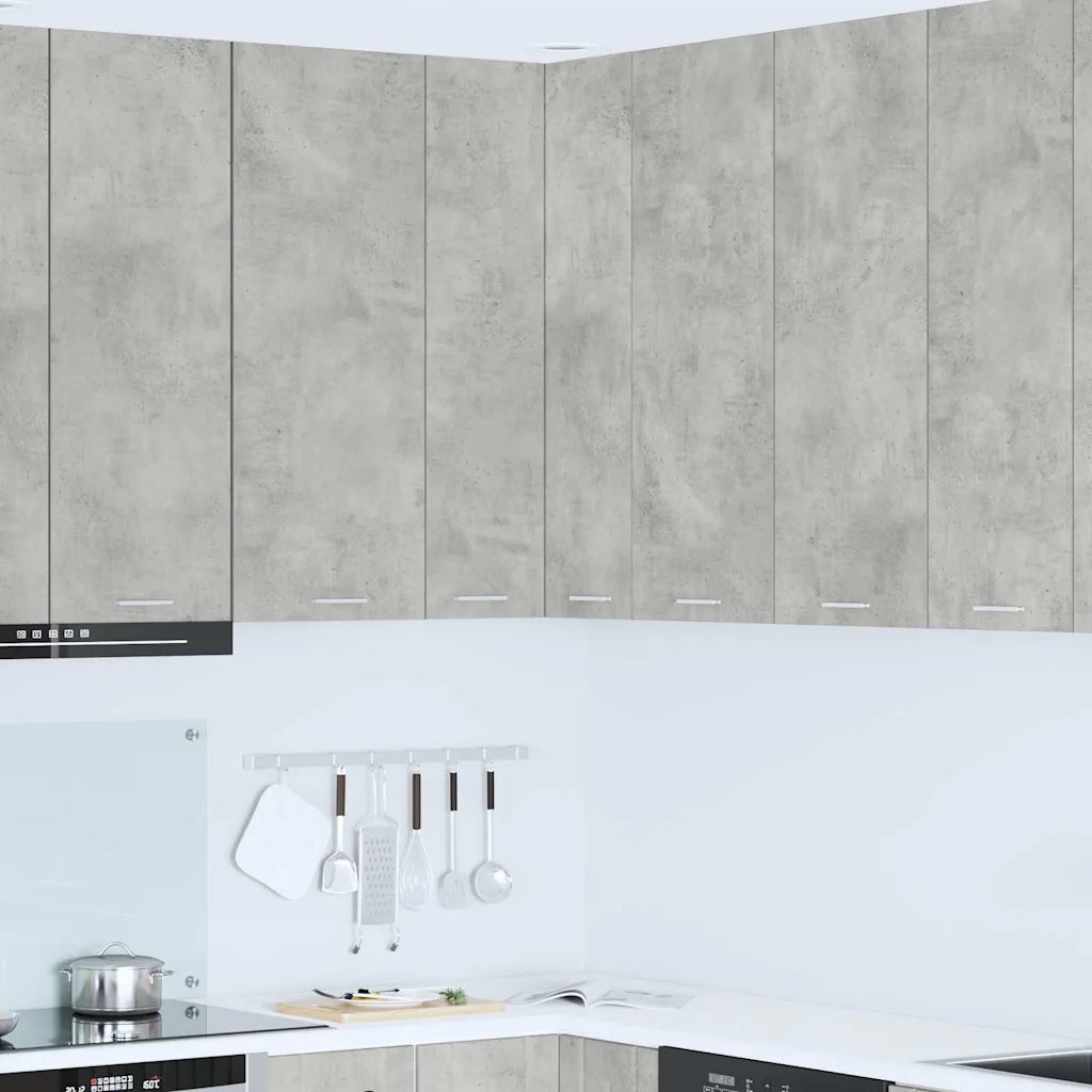 Armadio pensile Grigio Cemento e Bianco 57 x 57 x 100 cm