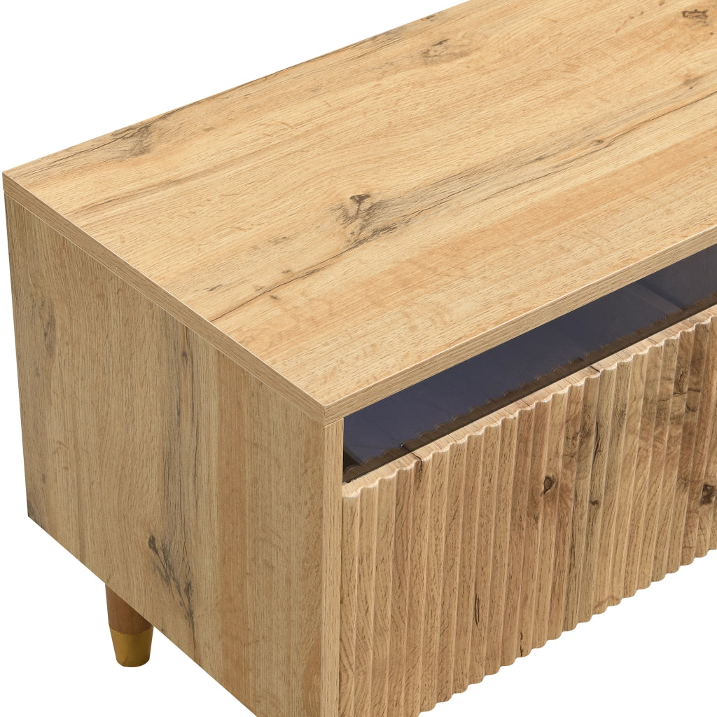 Mobile TV ULEVR 178x35x45 cm con 4 cassetti e passacavi, MDF effetto legno