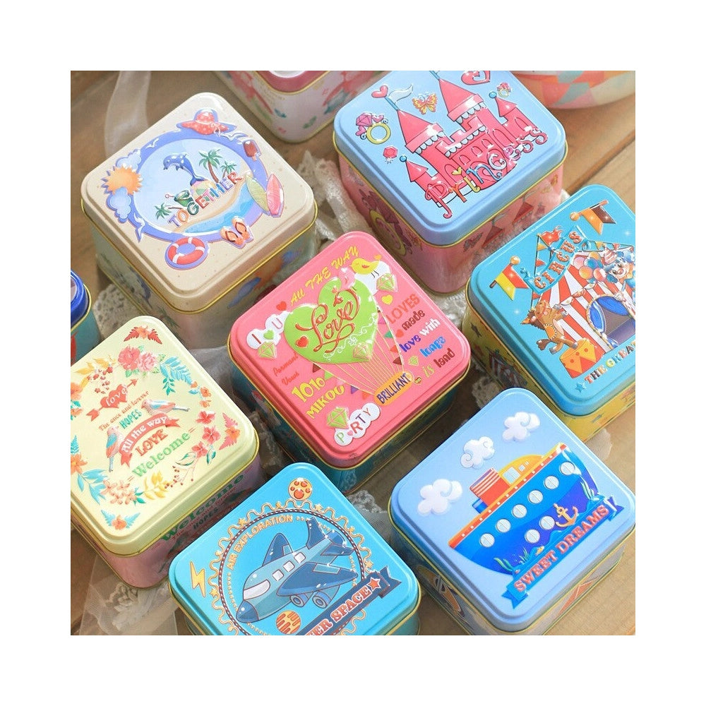 Trade Shop - Set 2 Pezzi Scatole 6x6x4.5cm Mini Barattolo Bomboniera Bomboniere Confetti -