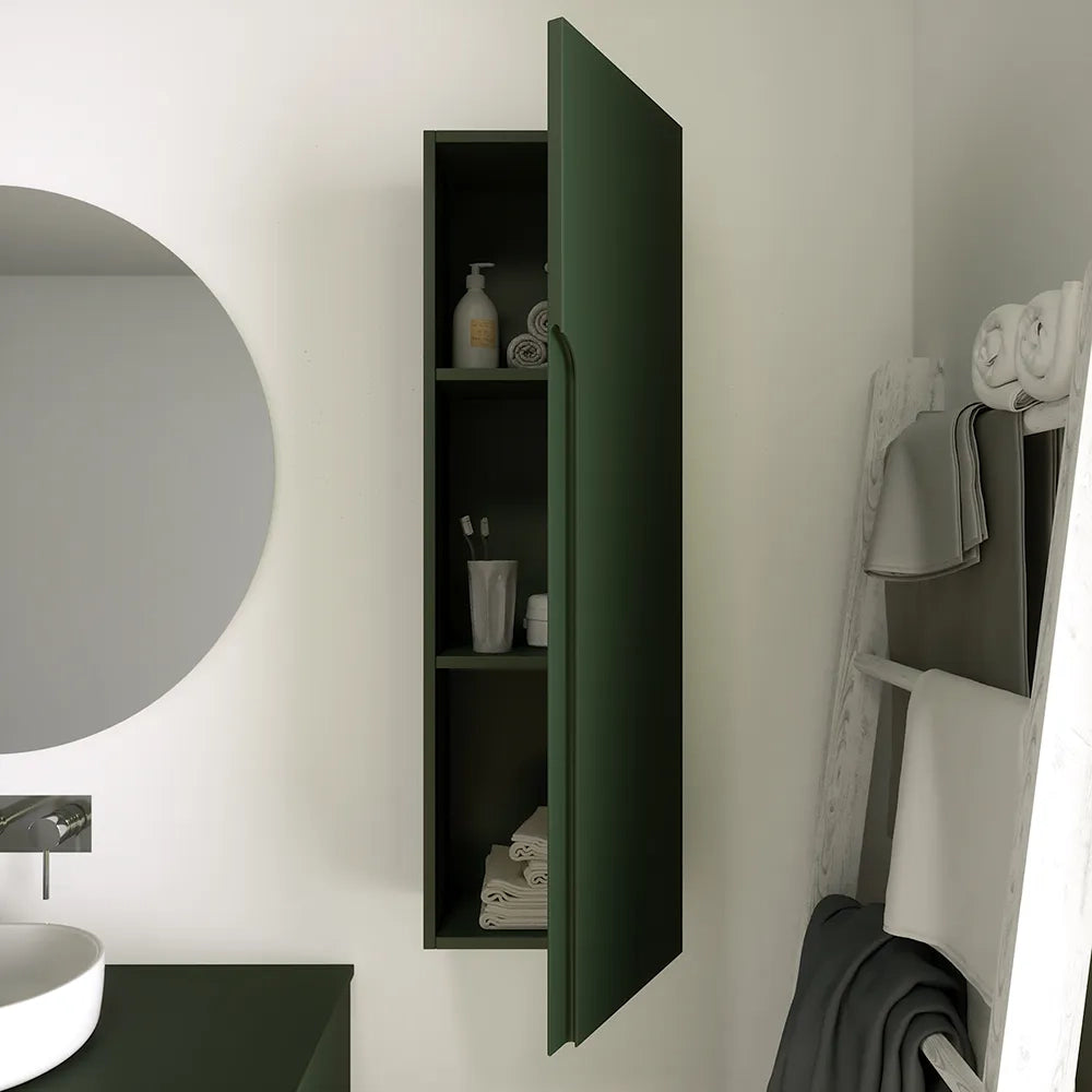Colonna bagno sospesa altezza 100cm verde foresta reversibile | Ardenne