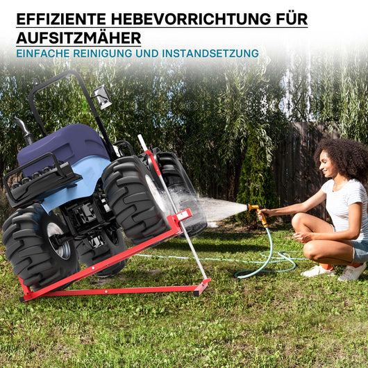 Sollevatore per trattorino tagliaerba, quad, golf cart, max 400 kg, inclinazione fino a 35°