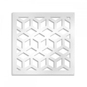 CUBO - Pannello in PVC traforato - Parasole Misura: 48x48 cm, Colore: bianco
