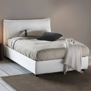 Asso, Letto Piazza e Mezza Sfoderabile Made in Italy, Bianco