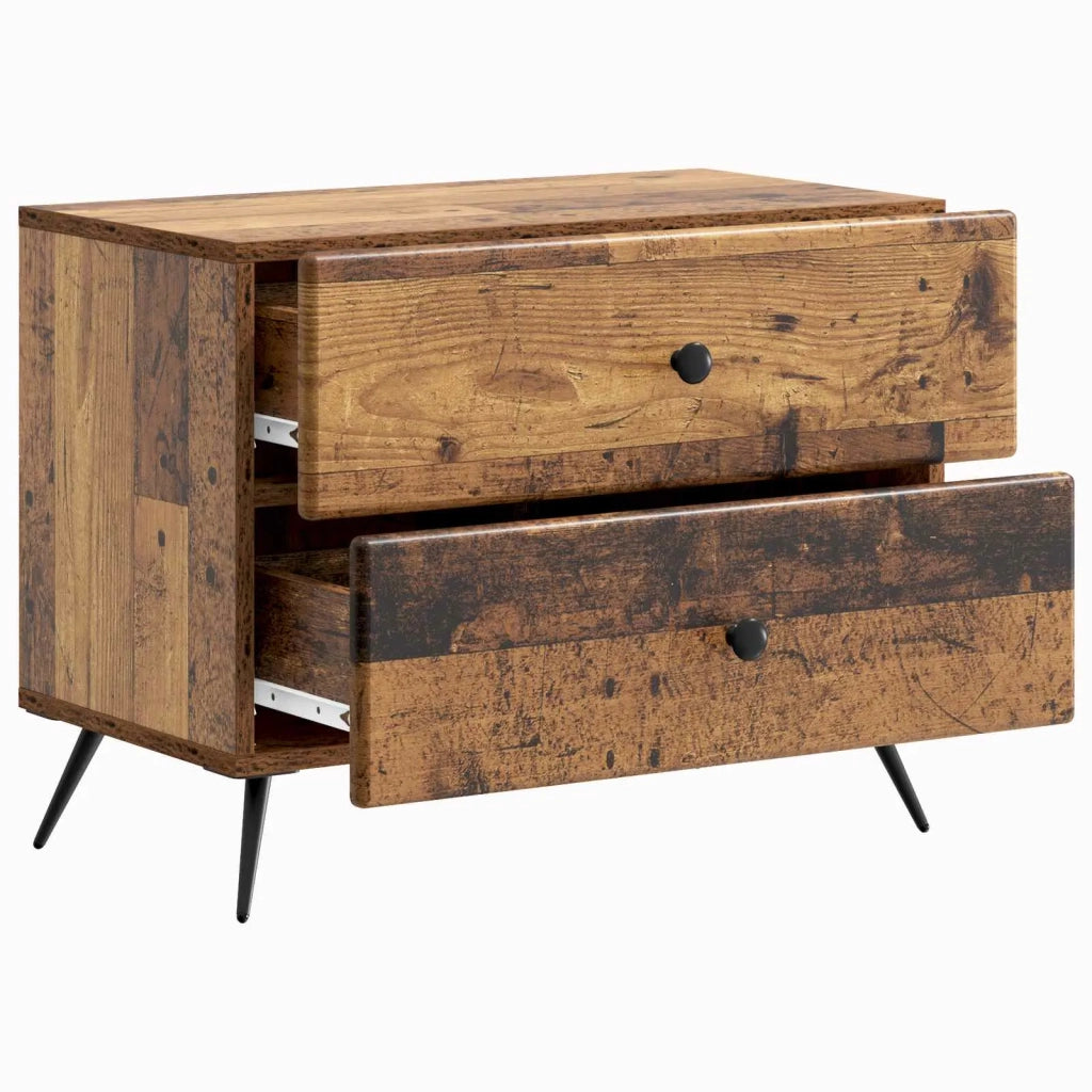 Armadio da Notte con cassetto Legno antico 62 x 34,5 x 47,5 cm 895473