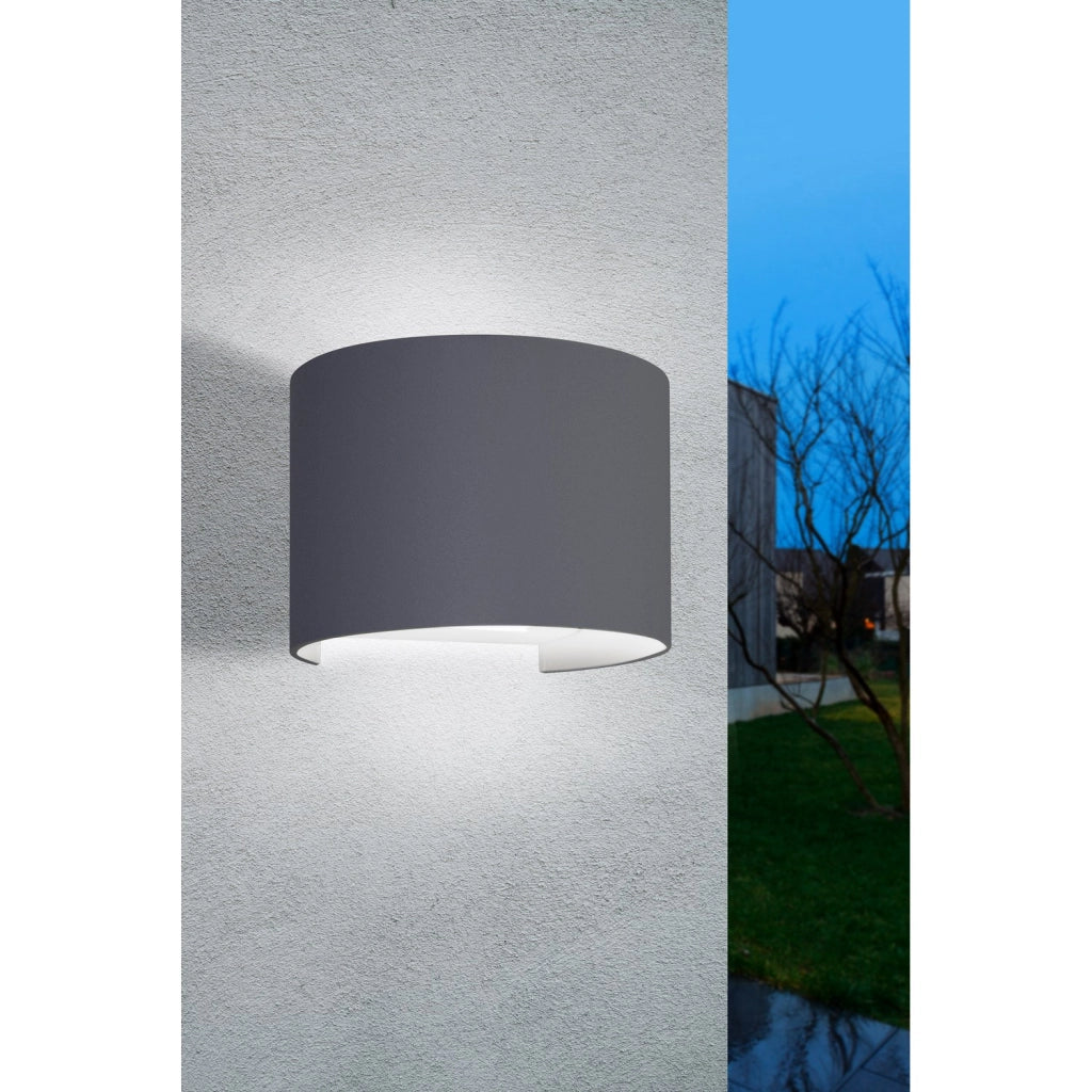 Applique led da parete a doppio fascio colore antracite mod. Marbella round