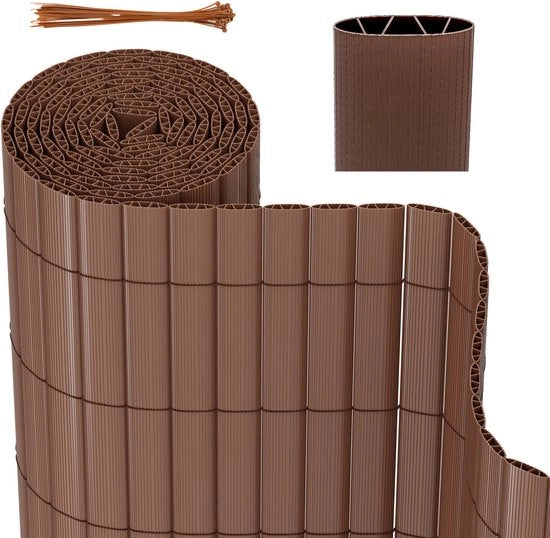 Schermo per balcone marrone - 300 x 140 CM - Doccia per balcone, recinzione per balcone - Privacy extra