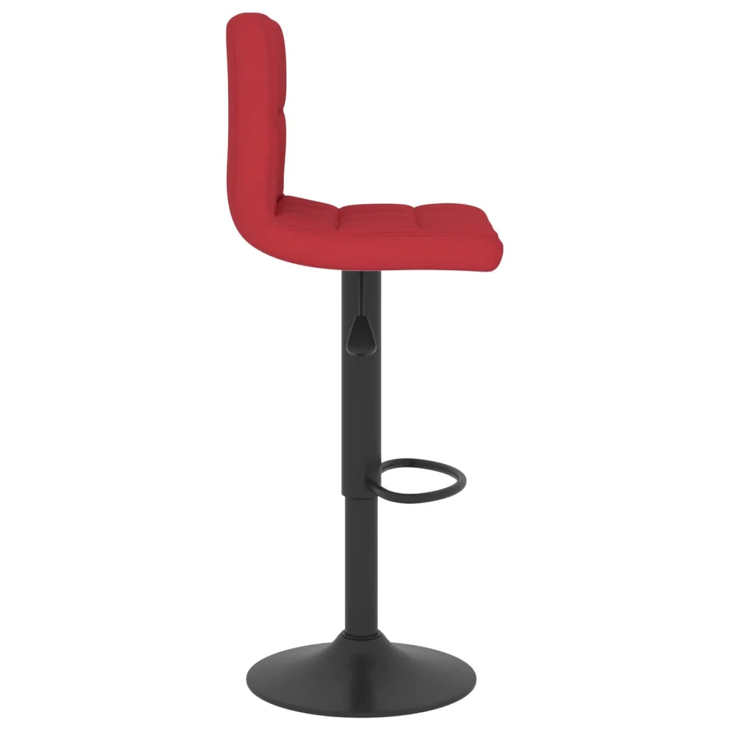Sgabelli da Bar 2 pz Rosso Vino in Tessuto 334290