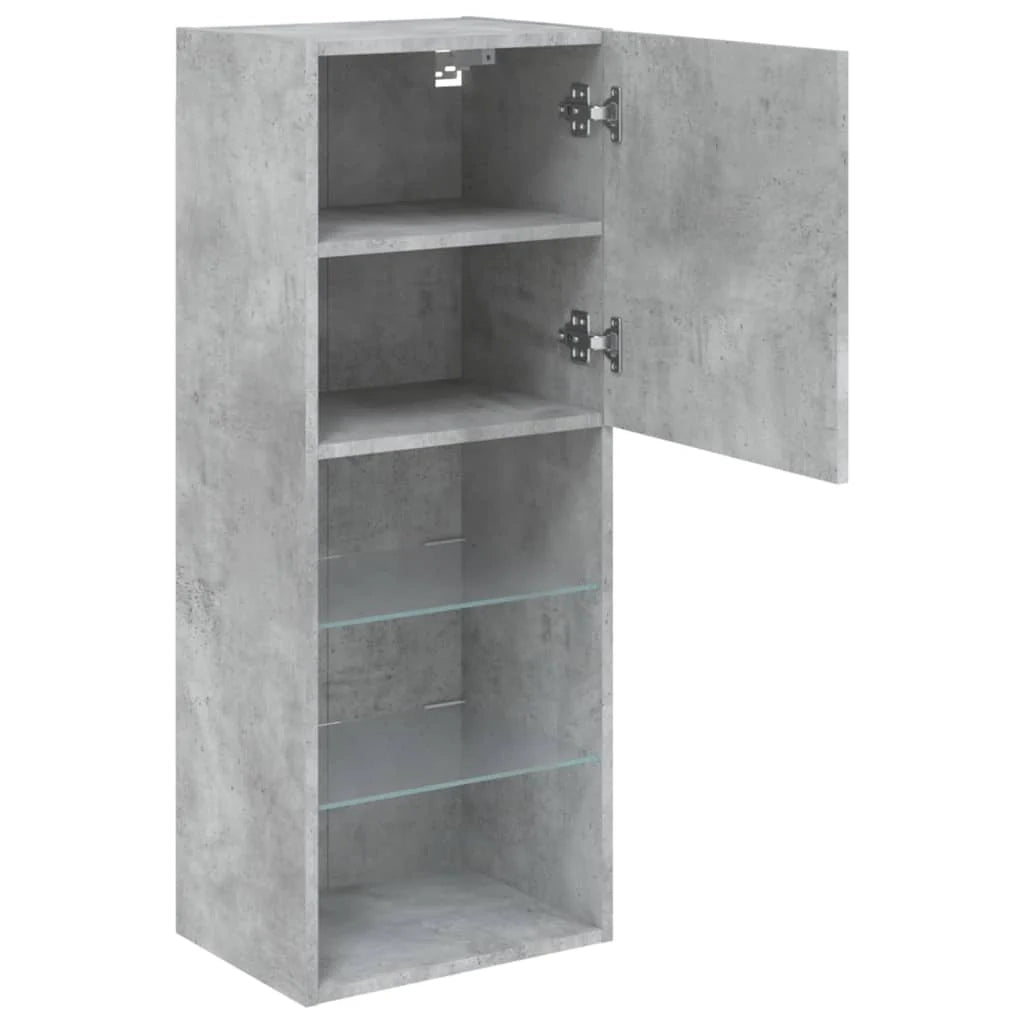 Mobile TV multimediale mensola TV credenza mobile TV per sala da pranzo soggiorno camera da letto con luci LED 40,5 x 30 x 102 cm grigio 02_0026597
