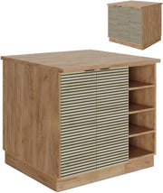 Isola cucina Fame-Line, Pannello in quercia, 90 cm senza piano di lavoro