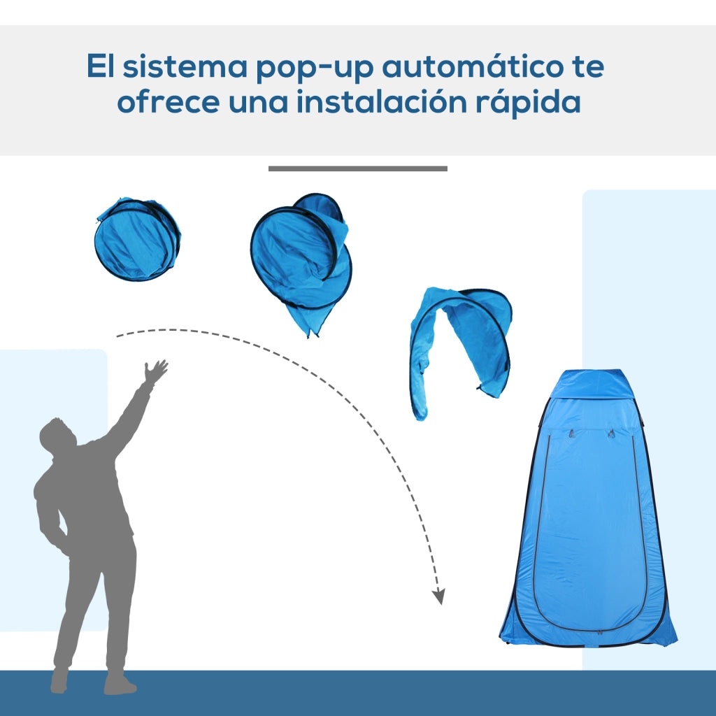 Cabina Doccia Portatile ¨C zephmum ¨C 120x120x190 cm Blu