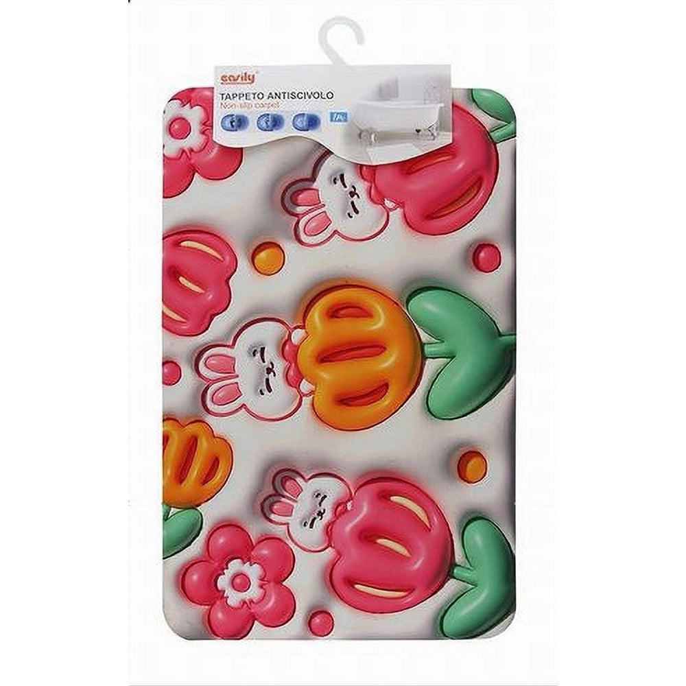 Trade Shop - Tappeto 3d Bagno Antiscivolo Asciugatura Rapida Morbido Assorbente 38x58cm 87223 -