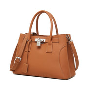 Borsa a tracolla da donna intrecciata, colore marrone.