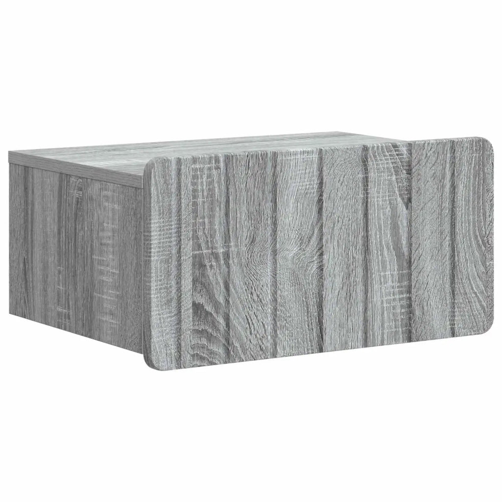 Mobiletto da notte a muro Grigio Sonoma 49 x 34,5 x 24 cm