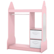 Armadio/spogliatoio per bambini 81 x 38 x 107 cm spazio di archiviazione ottimizzato design giocoso in MDF rosa 20_0018335