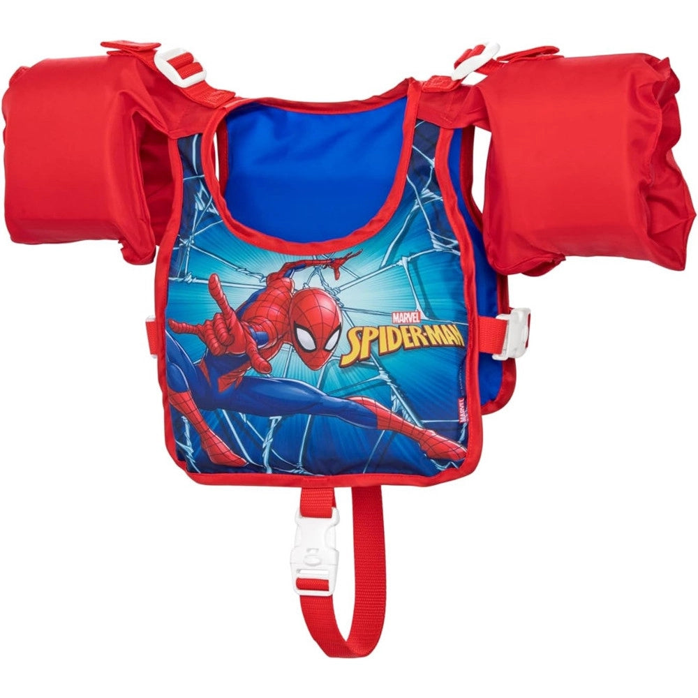 Trade Shop - Giubbetto Giubbotto Braccioli Spiderman Bambini 3-6 Anni Galleggiante Salvagente 98795 -