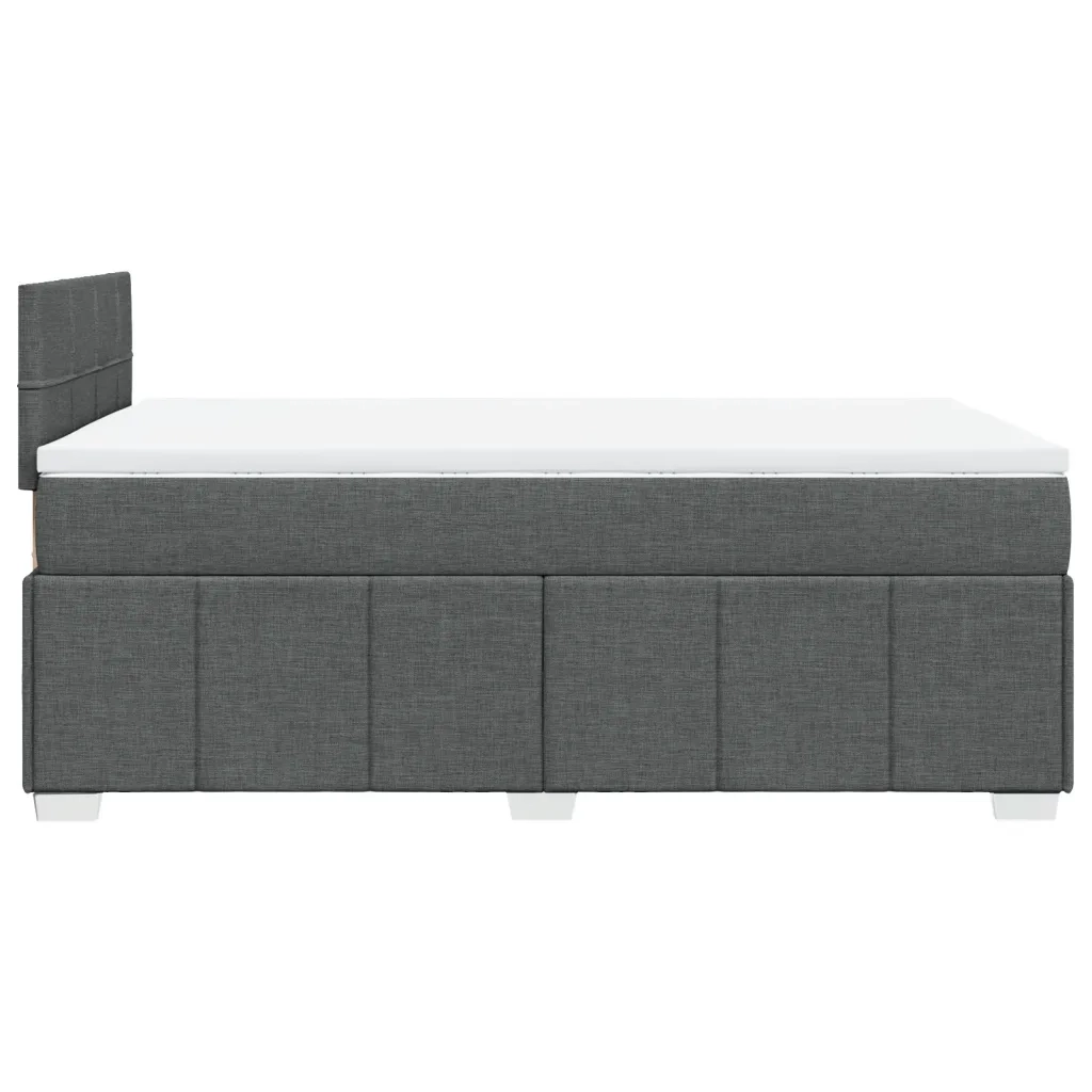 Giroletto a Molle con Materasso Grigio Scuro 120x190cm Tessuto