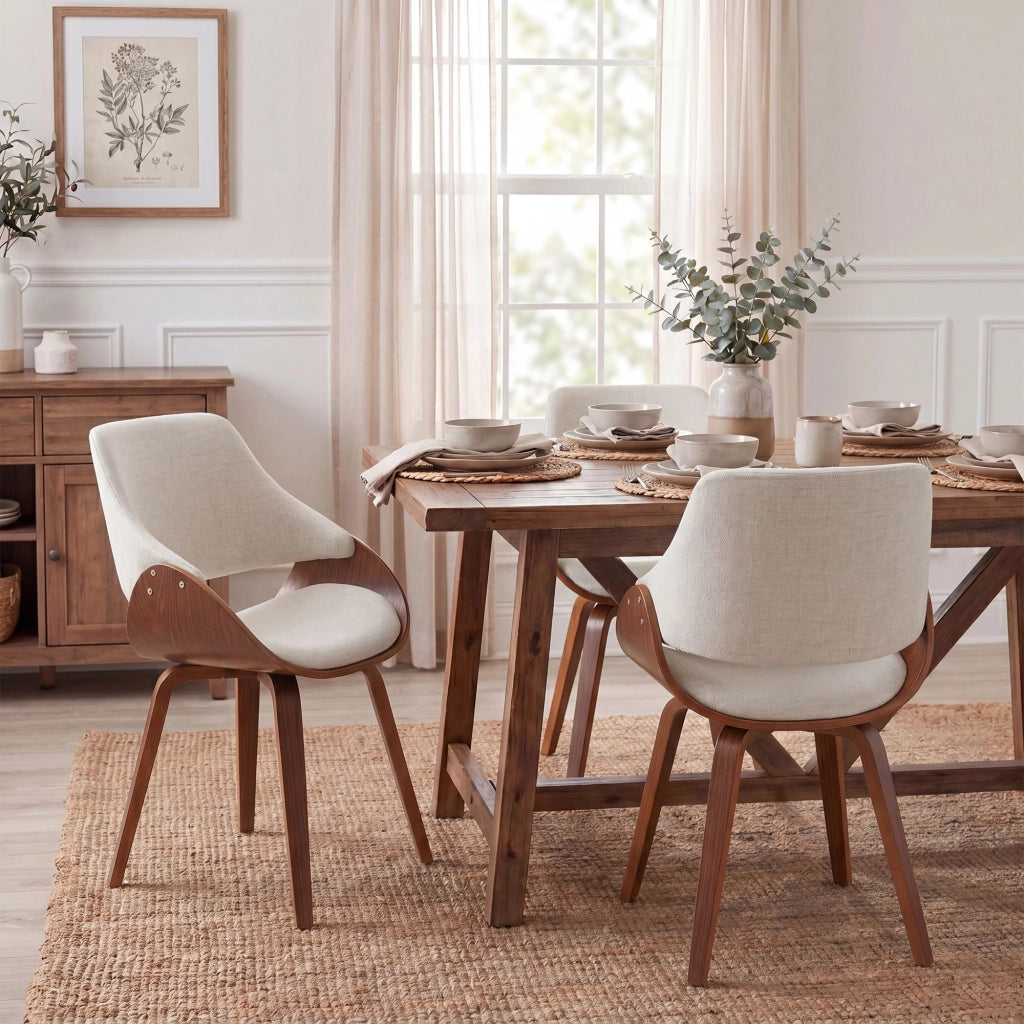 Sedia per sala da pranzo in tessuto Vangale 2