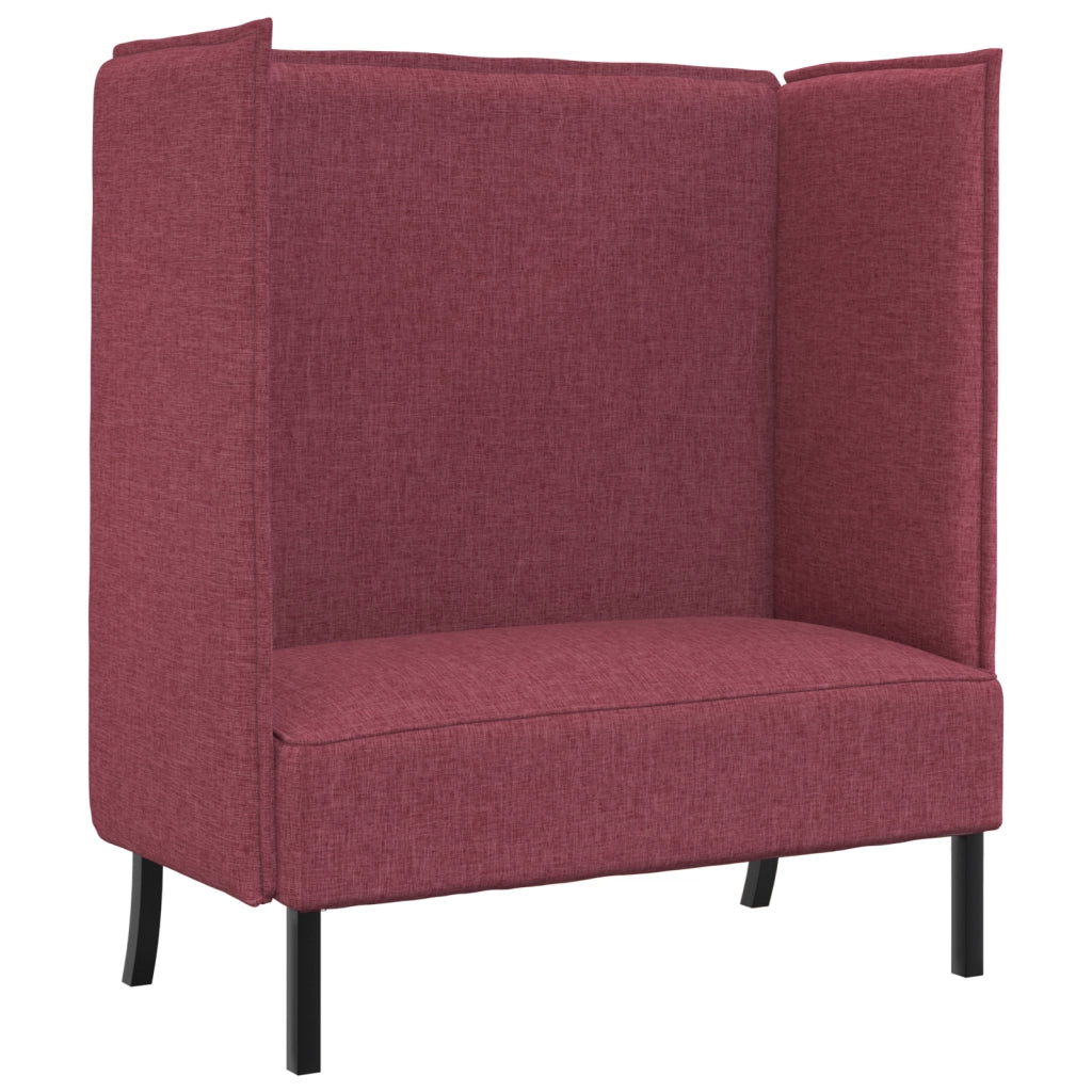 Divano Alto Rosso Vino 109x56x121 cm Tessuto