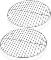 Set di raccordi di raffreddamento rotondi da 2, 100% in acciaio inossidabile, ideale per forni, stoviglie, teglie e forme per torte, resistente a forni e lavastoviglie (27cm)