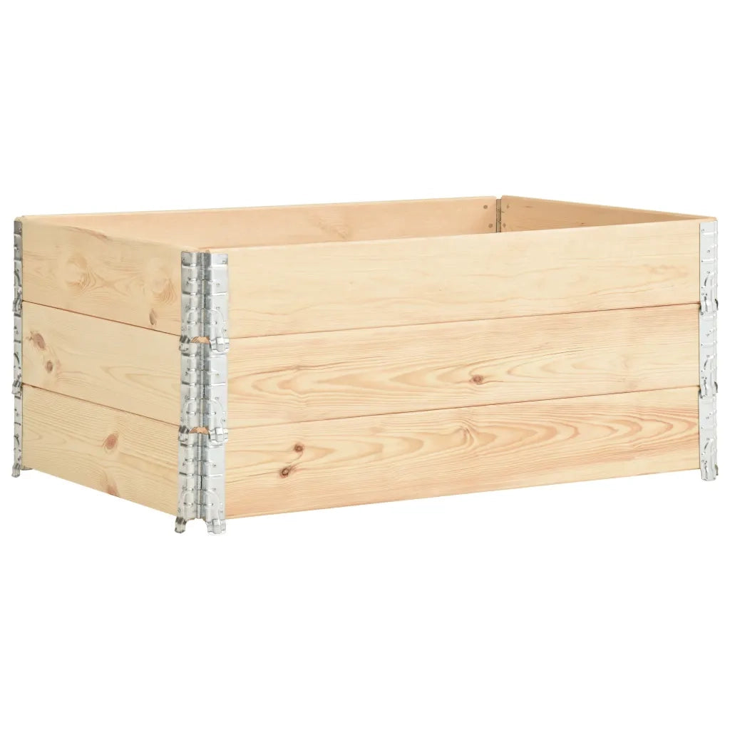 Fioriere | Cassetta per fiori | Vaso Rialzate 3 pz 100x150 cm in Legno Massello di Pino